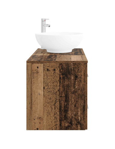 Set di mobili per il bagno 2 pz Legno antico