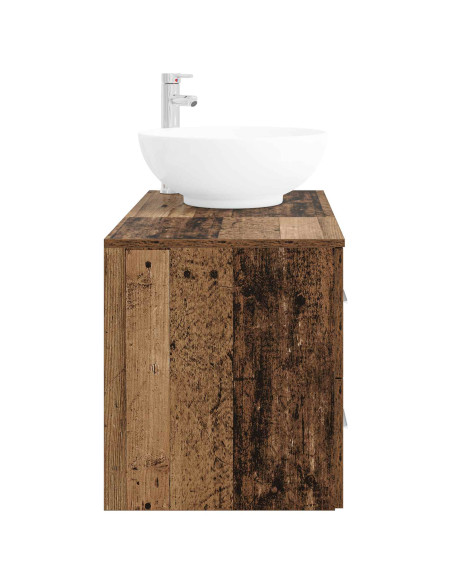 Set di mobili per il bagno 2 pz Legno antico