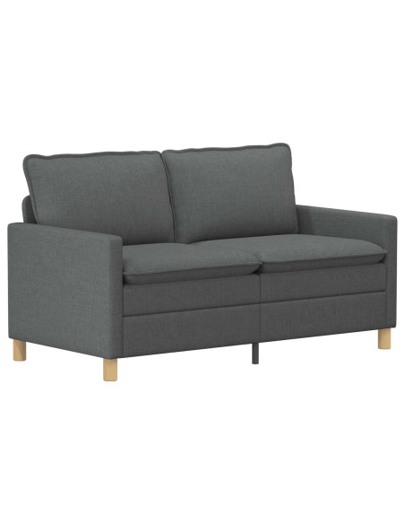 Set di divani 2 pz Grigio Scuro Tessuto