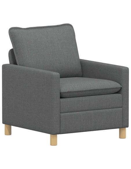 Set di divani 2 pz Grigio Scuro Tessuto