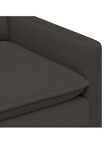 Set di divani 2 pz Grigio Scuro Tessuto