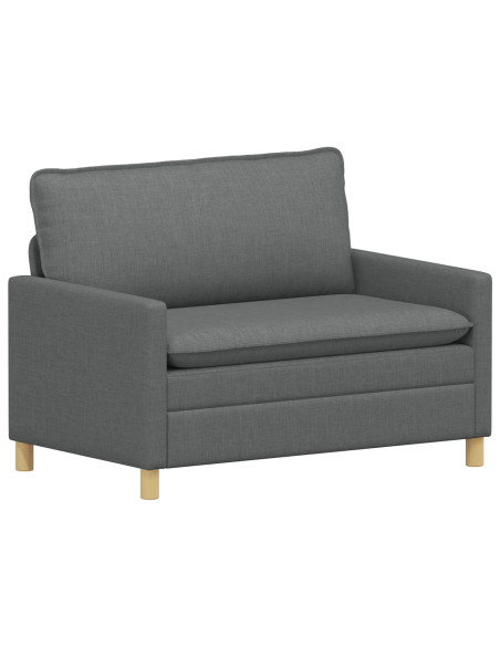 Set di divani 2 pz Grigio Scuro Tessuto