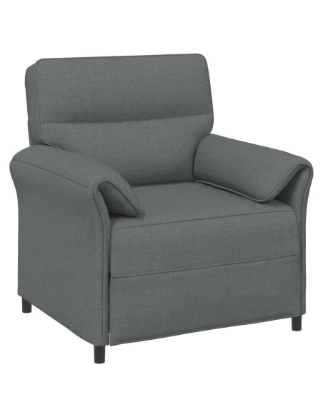 Set di divani 2 pz Grigio Scuro Tessuto