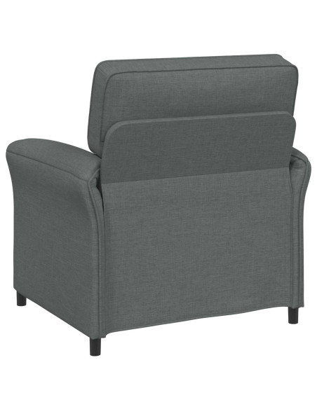 Set di divani 2 pz Grigio Scuro Tessuto