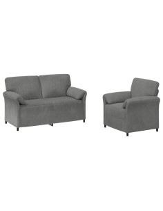 Set di divani 2 pz Grigio Scuro Velluto 2