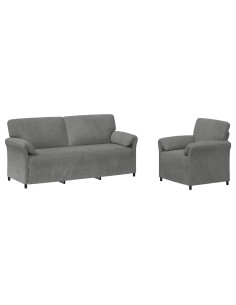 Set di divani 2 pz Grigio Scuro Velluto 2