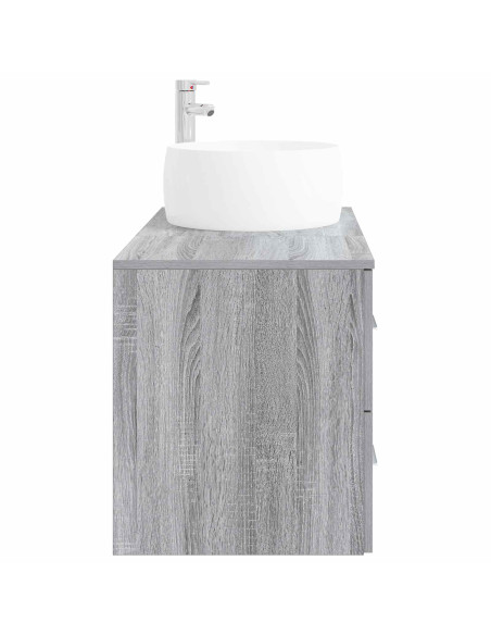 Set di mobili per il bagno 2 pz Sonoma grigio