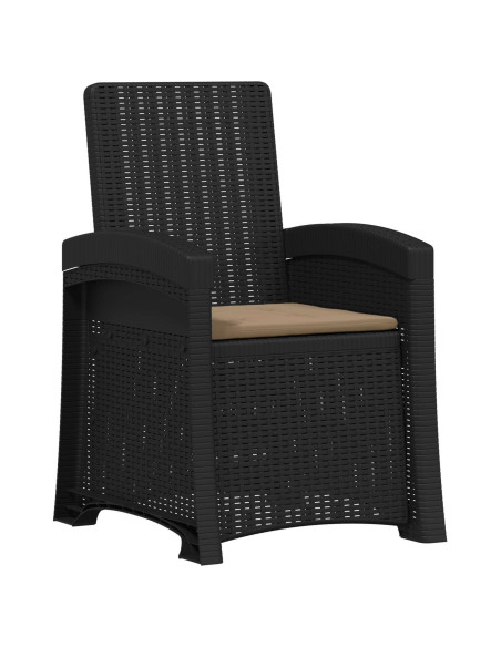 Set da Pranzo per Giardino 5 pz Antracite e Tortora PP