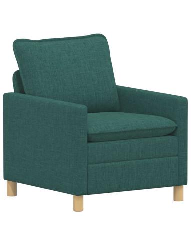 Set di divani 2 pz Verde Scuro Tessuto