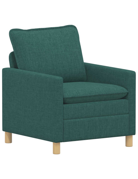 Set di divani 2 pz Verde Scuro Tessuto