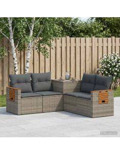 Set di divani 5 pz Grigio e Grigio Scuro