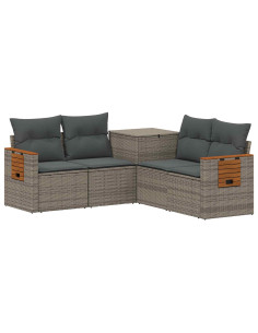 Set di divani 5 pz Grigio e Grigio Scuro 2