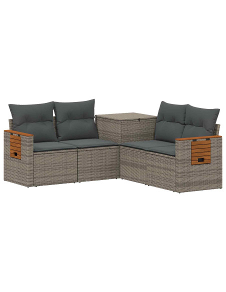 Set di divani 5 pz Grigio e Grigio Scuro