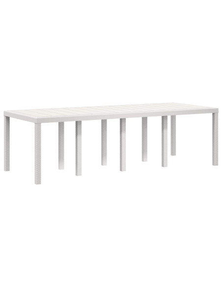 Set da Pranzo per Giardino 11 pz Bianco e Antracite PP