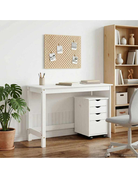 Set di Scrivania e Armadietto 2 pz Bianco