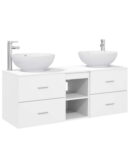 Set di mobili per il bagno 3 pz Bianco 49,5 x 44,5 x 65 cm