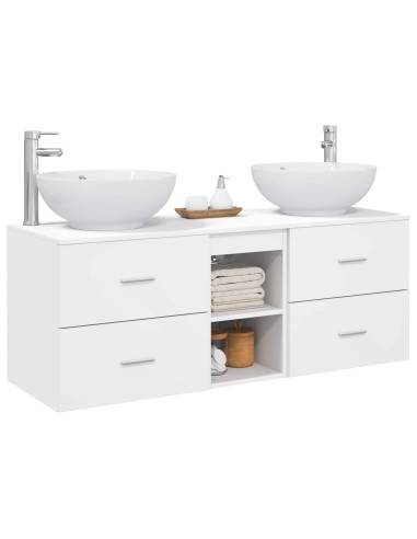 Set di mobili per il bagno 3 pz Bianco 49,5 x 44,5 x 65 cm