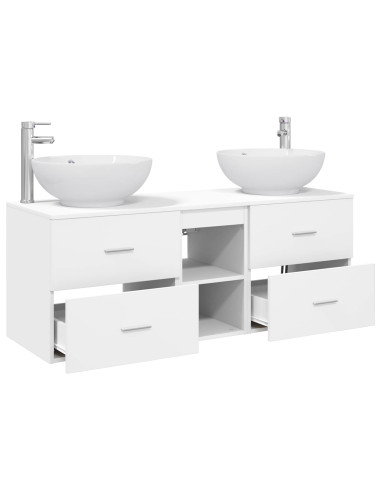 Set di mobili per il bagno 3 pz Bianco 49,5 x 44,5 x 65 cm