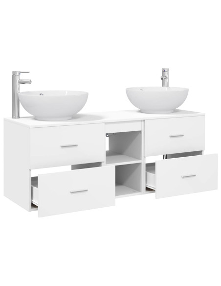 Set di mobili per il bagno 3 pz Bianco 49,5 x 44,5 x 65 cm