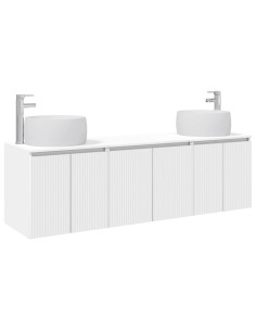 Set di Armadi da Bagno 3 pz Bianco 49,5 x 44,5 x 66 cm 2