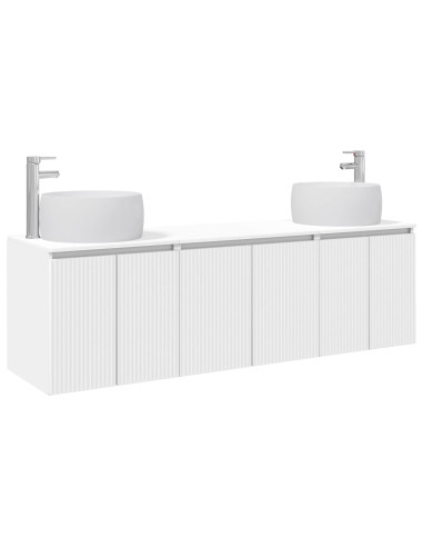 Set di Armadi da Bagno 3 pz Bianco 49,5 x 44,5 x 66 cm