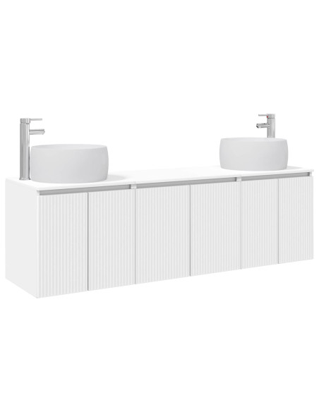 Set di Armadi da Bagno 3 pz Bianco 49,5 x 44,5 x 66 cm