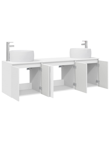 Set di Armadi da Bagno 3 pz Bianco 49,5 x 44,5 x 66 cm