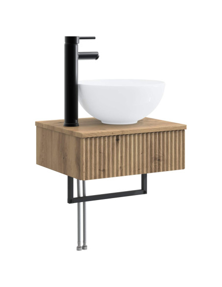 Set di mobili per il bagno 5 pz Rovere Artigianale
