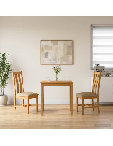 Set da pranzo 3 pz Beige Legno di Quercia Massello
