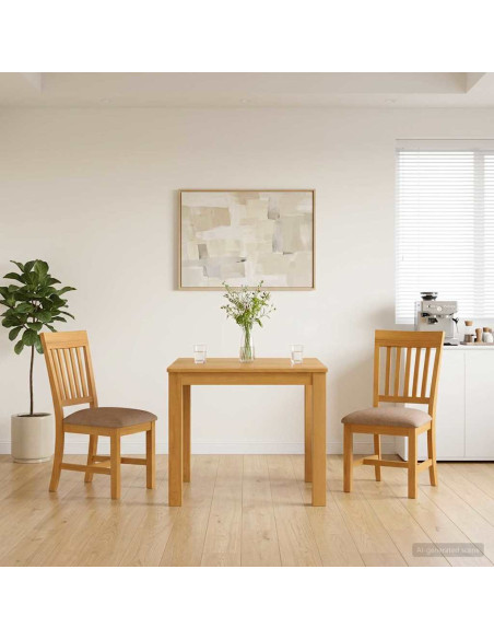 Set da pranzo 3 pz Grigio Legno di Quercia Massello