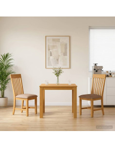 Set da pranzo 3 pz Grigio Legno di Quercia Massello