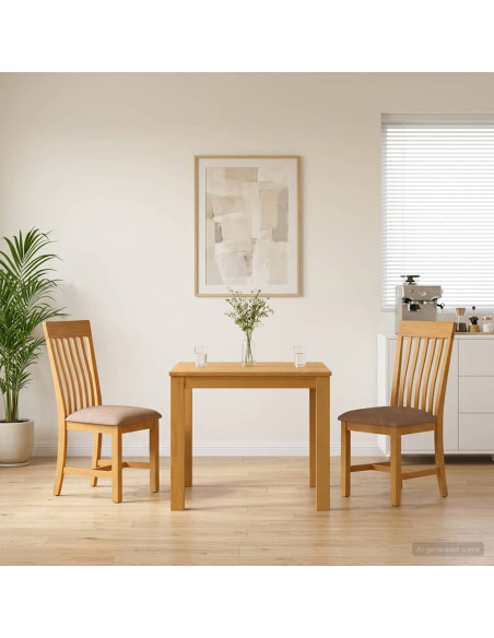 Set da pranzo 3 pz Grigio Legno di Quercia Massello