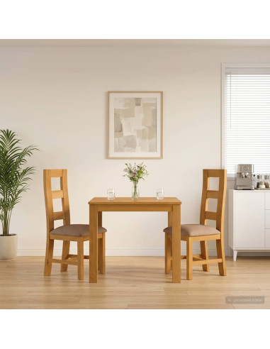 Set da pranzo 3 pz Grigio Legno di Quercia Massello