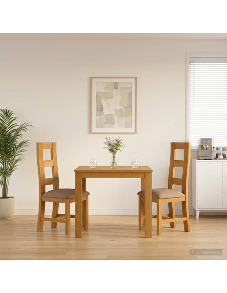 Set da pranzo 3 pz Grigio Legno di Quercia Massello