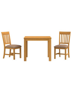 Set da pranzo 3 pz Grigio Legno di Quercia Massello 2