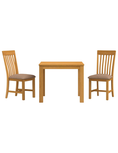 Set da pranzo 3 pz Grigio Legno di Quercia Massello