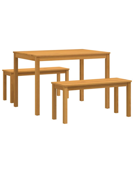 Set da pranzo 3 pz Naturale Legno di Quercia Massello