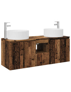 Set di Armadi da Bagno 3 pz Legno antico 49,5 x 44,5 x 65,5 cm 2