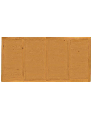 Set da pranzo 9 pz Beige Legno di Quercia Massello