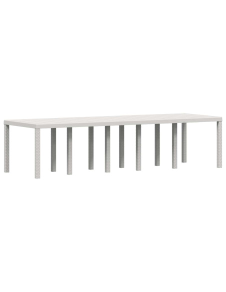 Set da Pranzo per Giardino 14 pz Bianco e Crema PP