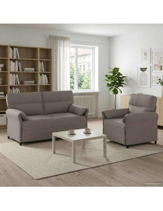 Set di divani 2 pz Tortora Tessuto