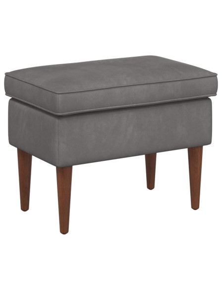 Poltrona con Ottomano 2 pz Grigio Scuro Velluto