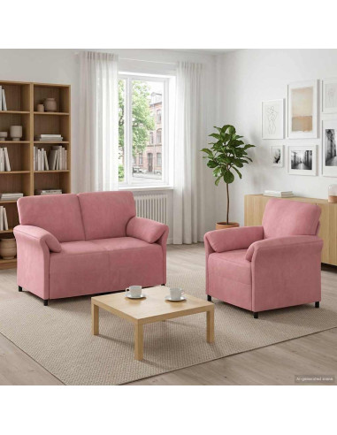 Set di divani 2 pz Rosa Velluto