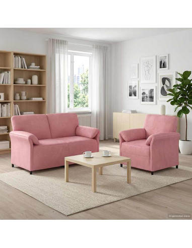 Set di divani 2 pz Rosa Velluto