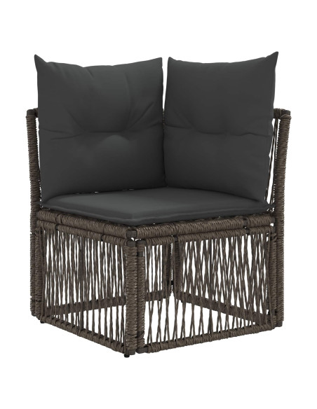 Set Divano da Giardino 13 pz Grigio e Grigio Scuro polyrattan