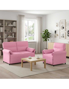 Set di divani 2 pz Rosa Tessuto