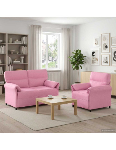 Set di divani 2 pz Rosa Tessuto