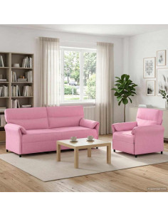 Set di divani 2 pz Rosa Tessuto