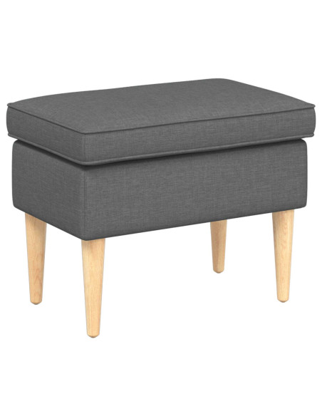 Poltrona con Ottomano 2 pz Grigio Scuro Tessuto