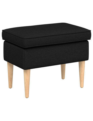 Poltrona con Ottomano 2 pz Nero Tessuto